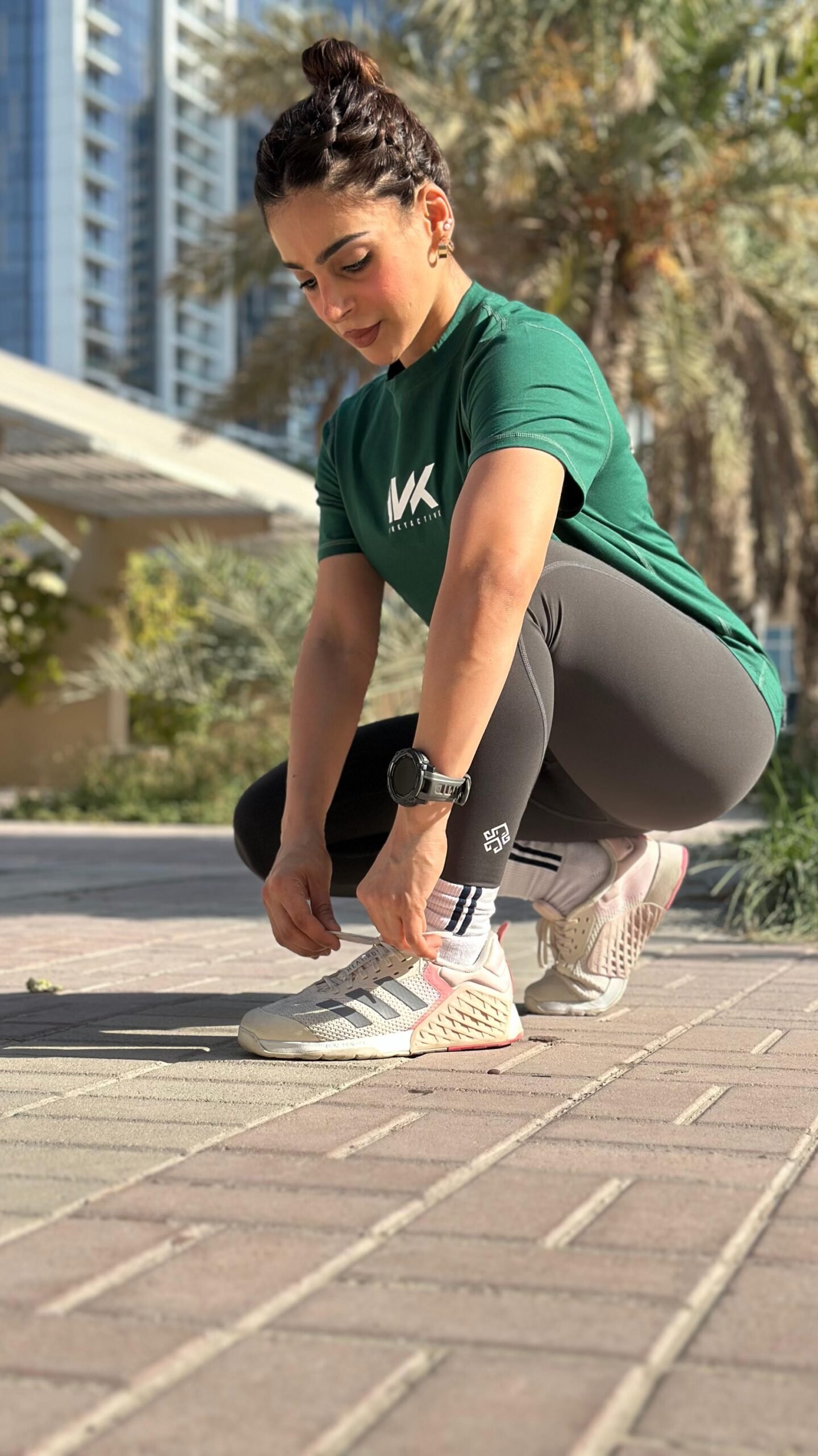 Core Collection- Green Grey Leggings